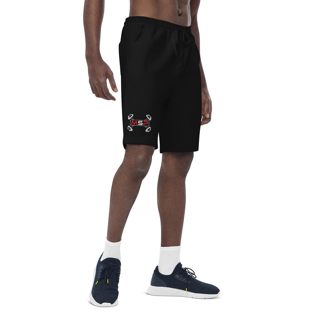 MSP Icon Black Men's Fleece Shorts - Image 6