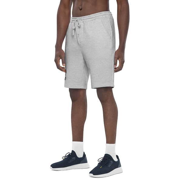 MSP Men's Fleece Shorts (Grey and White) - Image 4