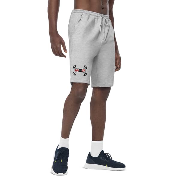 MSP Men's Fleece Shorts (Grey and White) - Image 6