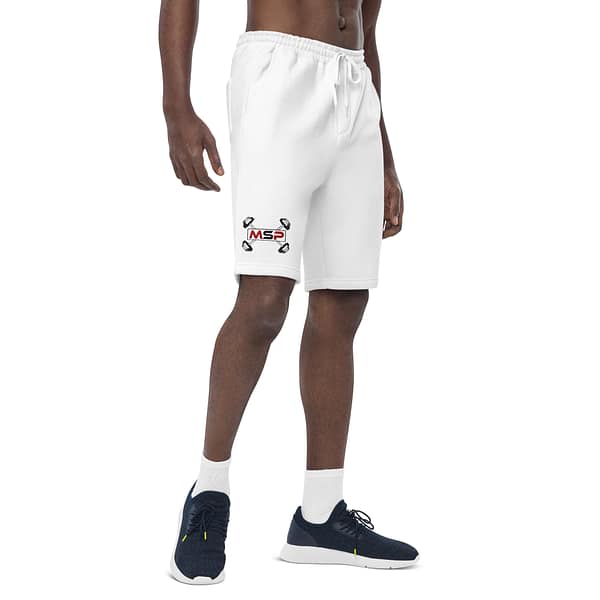 MSP Men's Fleece Shorts (Grey and White) - Image 12