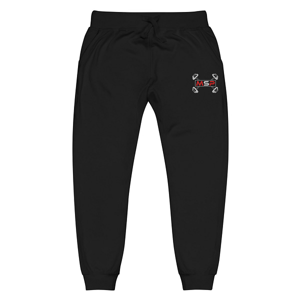 MSP Icon Black Unisex Fleece Sweatpants - Image 2