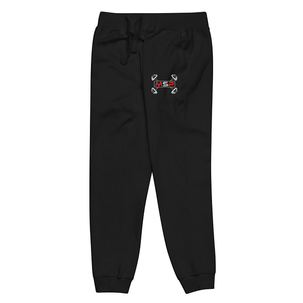 MSP Icon Black Unisex Fleece Sweatpants - Image 4