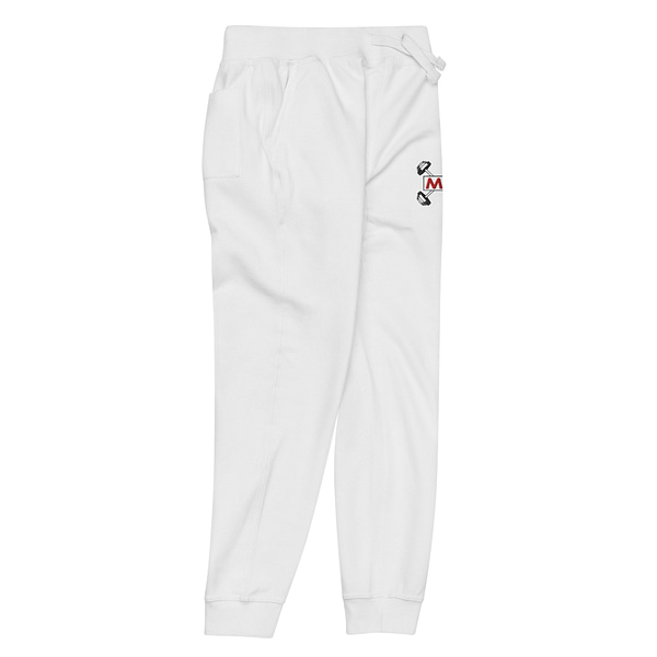 MSP Icon White Unisex Fleece Sweatpants - Image 5