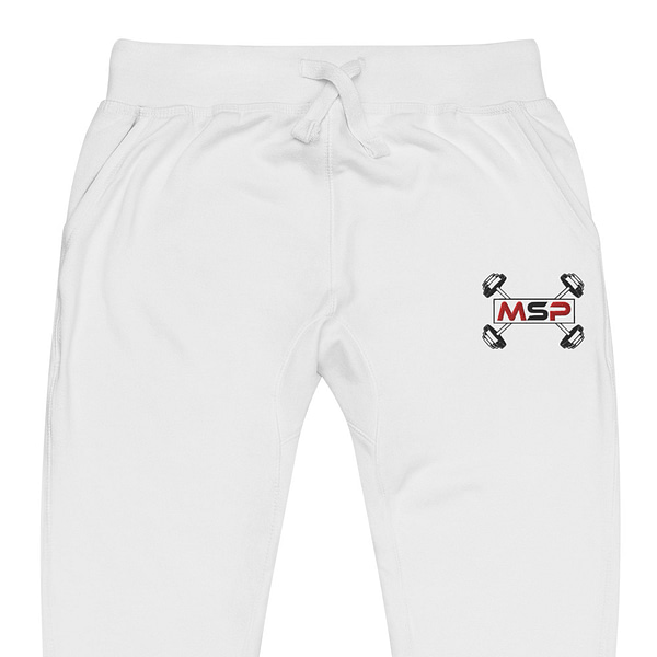 MSP Icon White Unisex Fleece Sweatpants